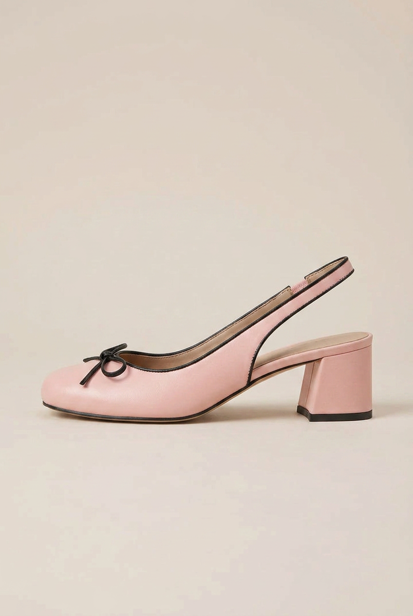 Women's Bow-Detail Mary Jane Shoes – Round Toe, Block Heel, Elastic Slip-On Pumps Luna Body Co