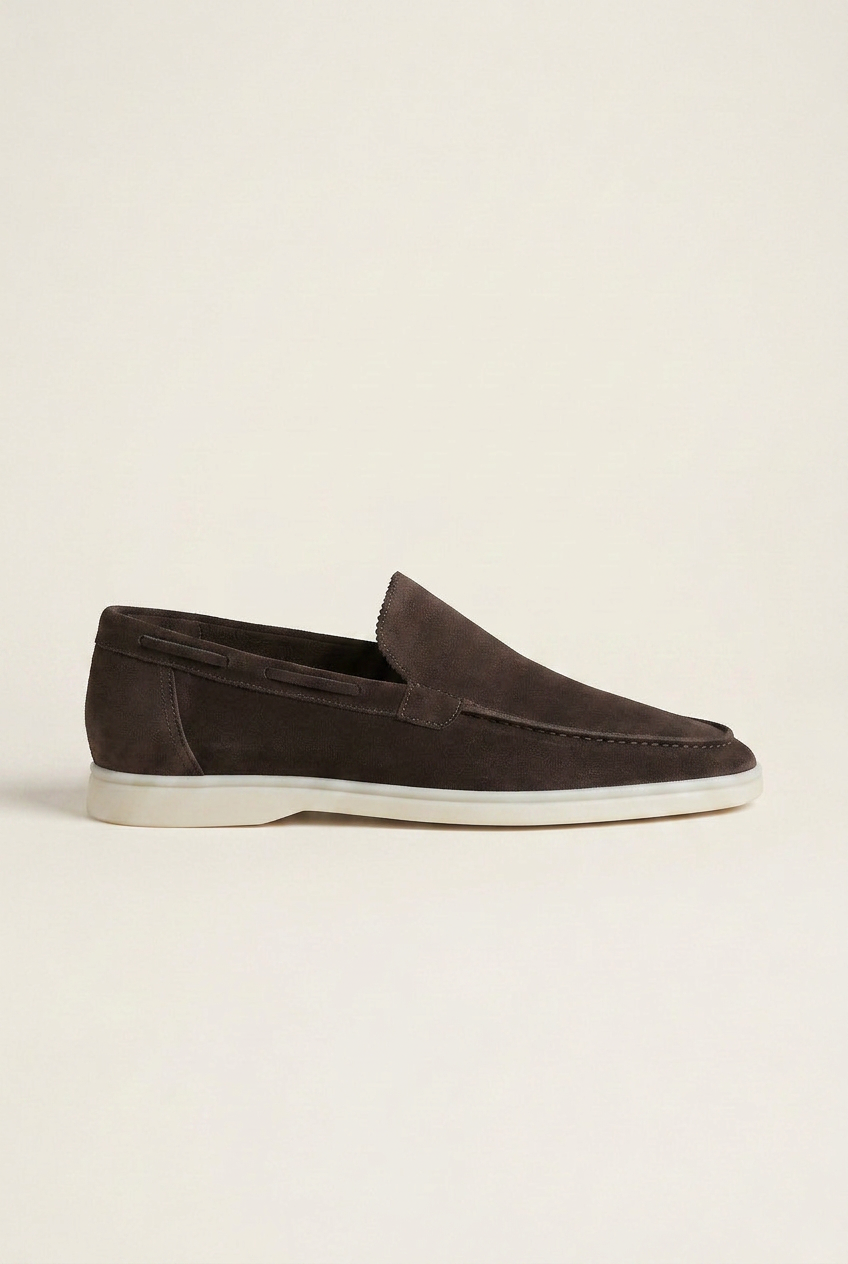Perigee | Men's Suede Driving Loafers Slip-On Flats Casual Moccasin Shoes