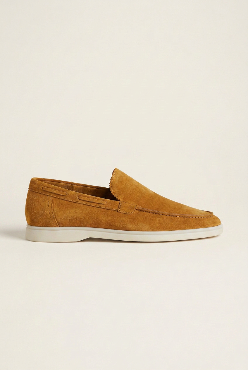 Perigee | Men's Suede Driving Loafers Slip-On Flats Casual Moccasin Shoes
