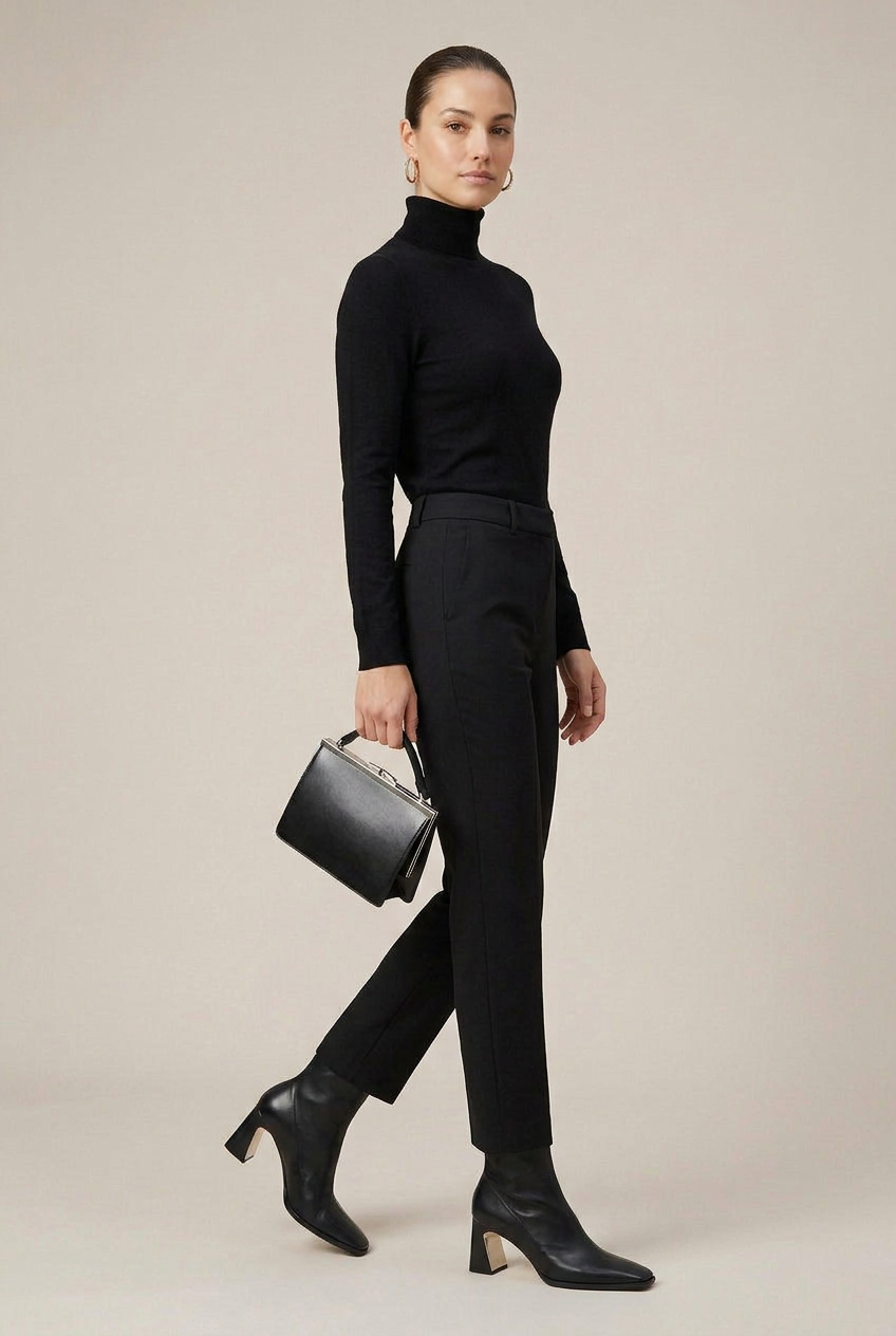 Serena | Square Toe Thick Heel Chelsea Boots French Maillard Stretch Ankle Boots