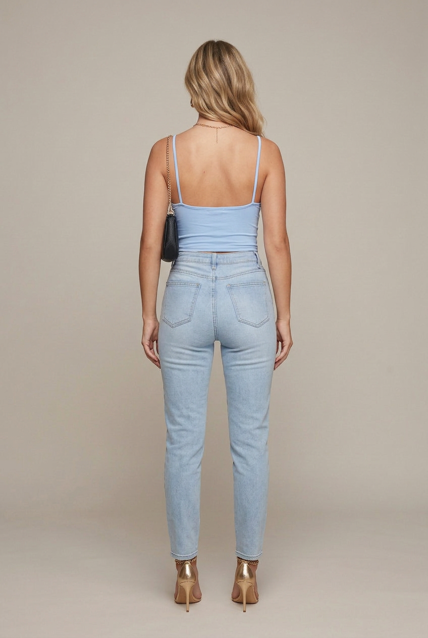 Women's Backless Cami Top - Adjustable Strap Cutout Slim Fit Milk Silk Tank