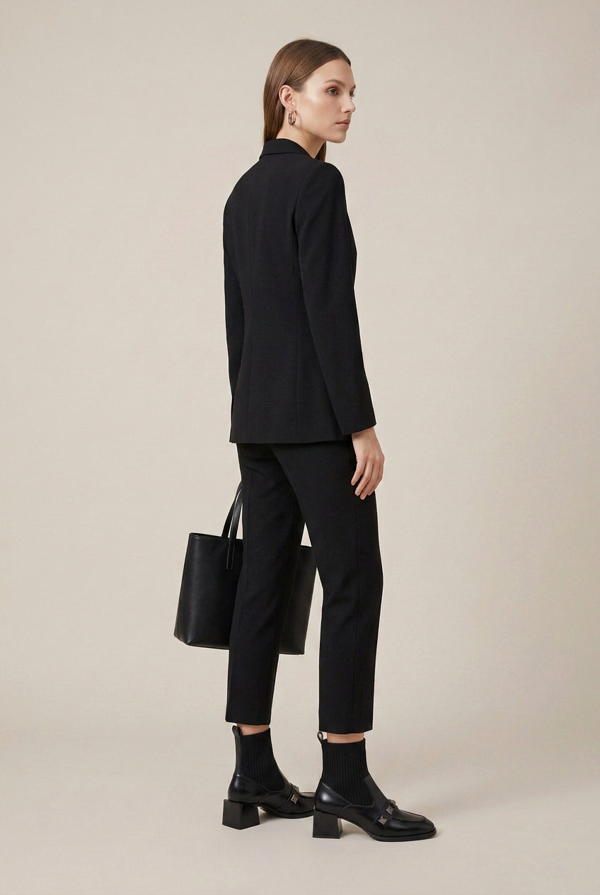Tranquility | Square Toe Mid Heel Martin Boots Microfiber Fleece-Lined Ankle Boots