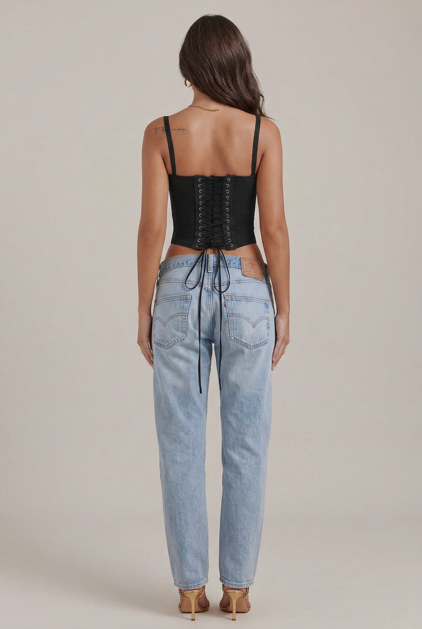 Women's Lace Camisole Top - Slim Fit Sling Strap Solid Color Short Length