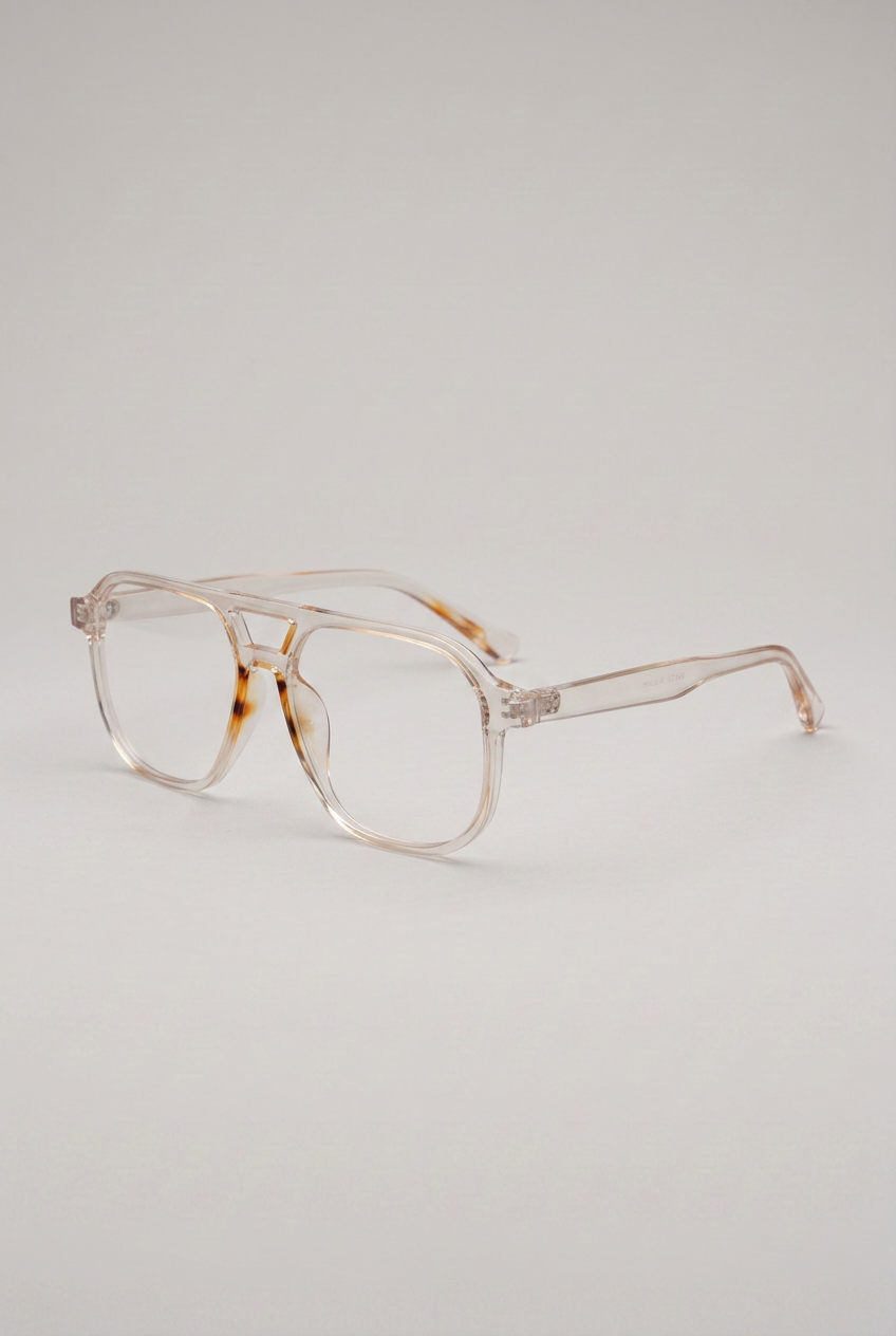 Celeste | Fashion Double-Beam Anti Blue Light Glasses Square Full-Frame Anti-Eye-Strain Computer Glasses