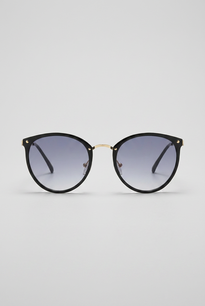 Celeste | Retro Blue Light Glasses Round Frame Metal Rivet Unisex Lightweight