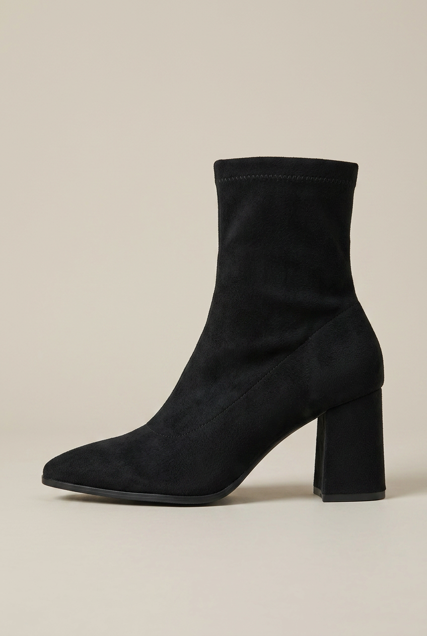 Women's Skinny High Heel Boots – Elastic Stretch Fabric Side Zipper Fur-Lined Ankle Boots Luna Body Co