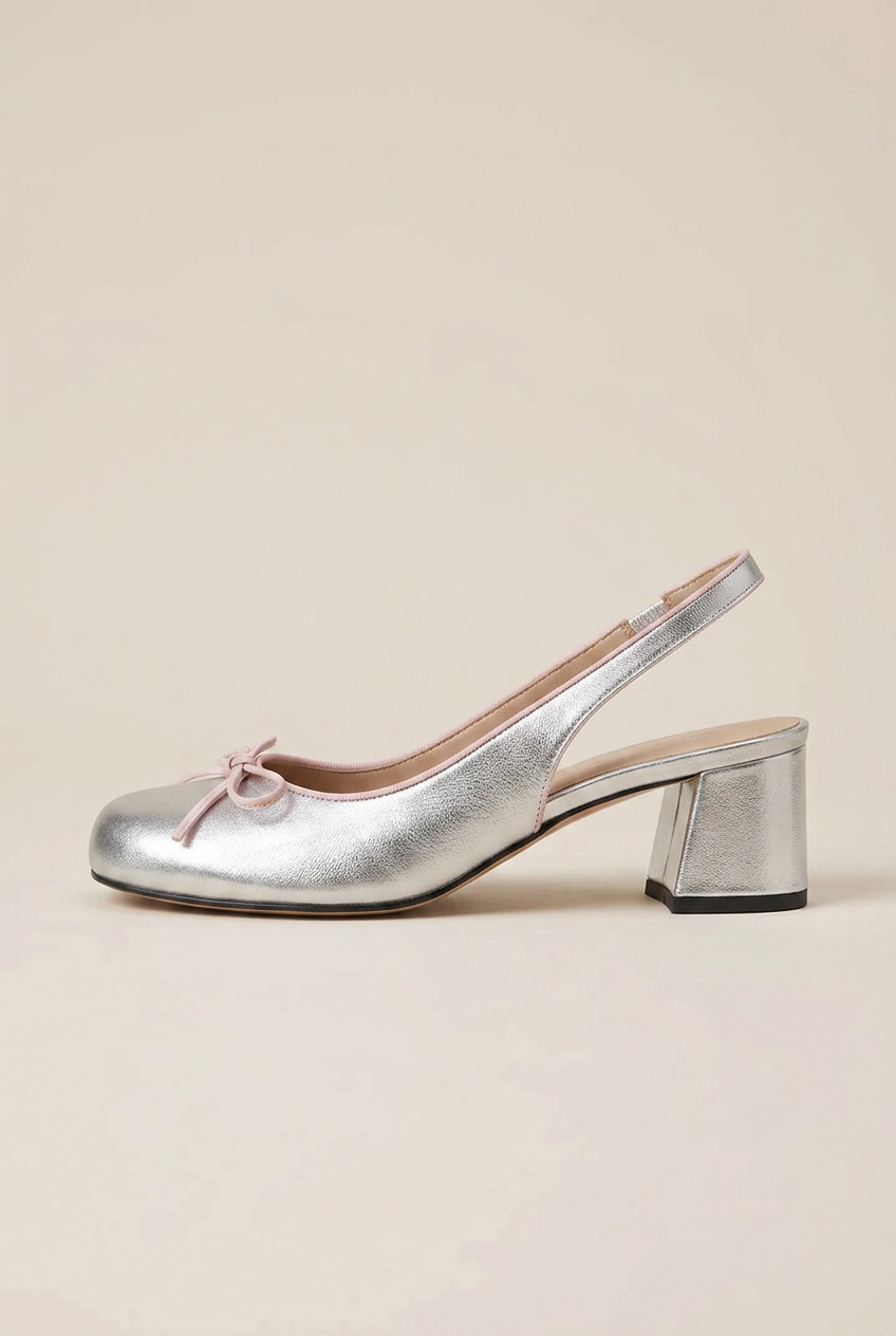 Women's Bow-Detail Mary Jane Shoes – Round Toe, Block Heel, Elastic Slip-On Pumps Luna Body Co