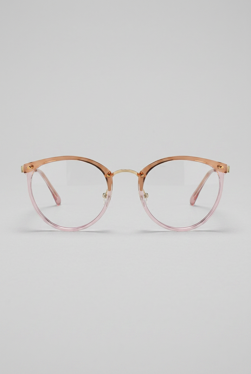 Celeste | Retro Blue Light Glasses Round Frame Metal Rivet Unisex Lightweight