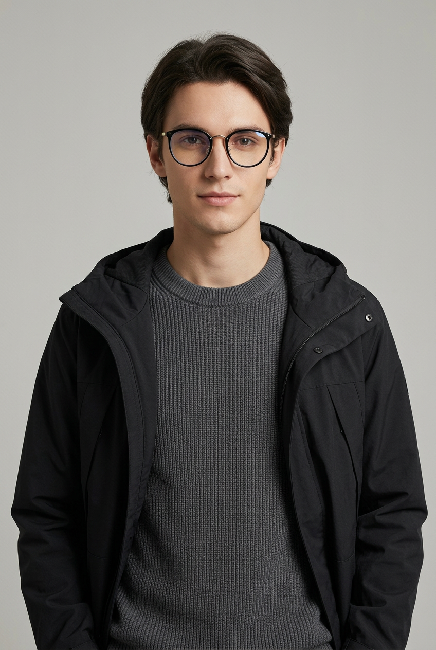 Celeste | Retro Blue Light Glasses Round Frame Metal Rivet Unisex Lightweight