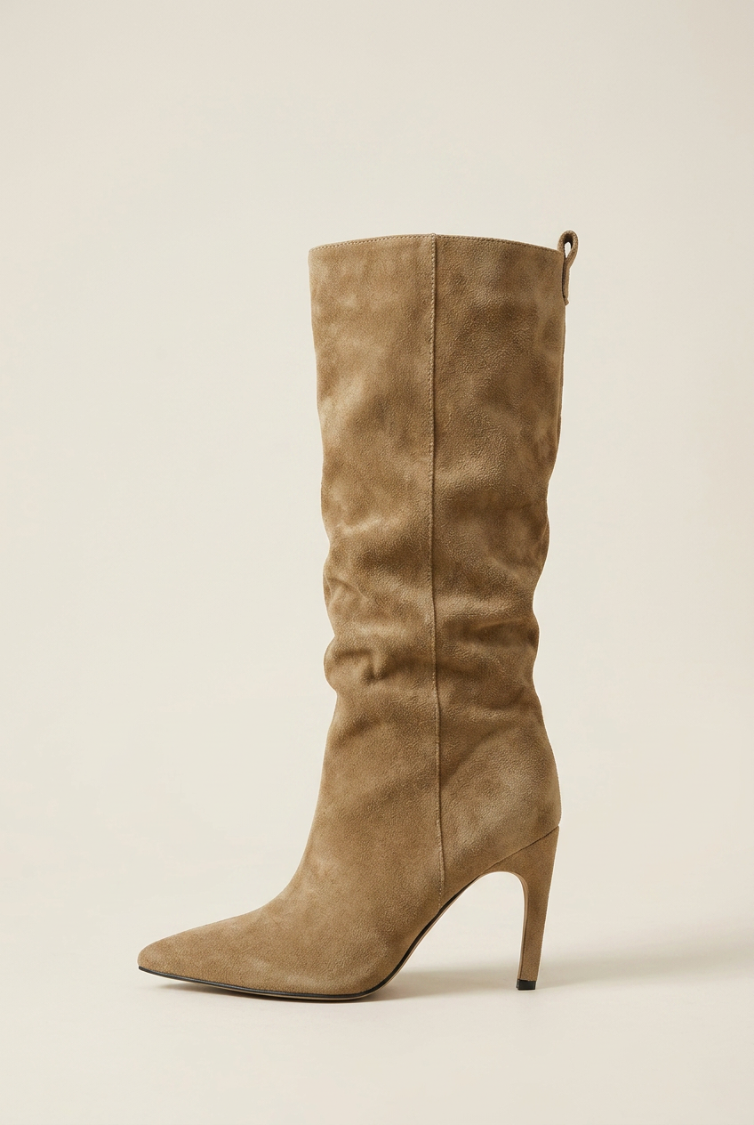 Women's Pointed Toe Stiletto Knee-High Boots – Sleek Satin Finish Dress Heel Luna Body Co