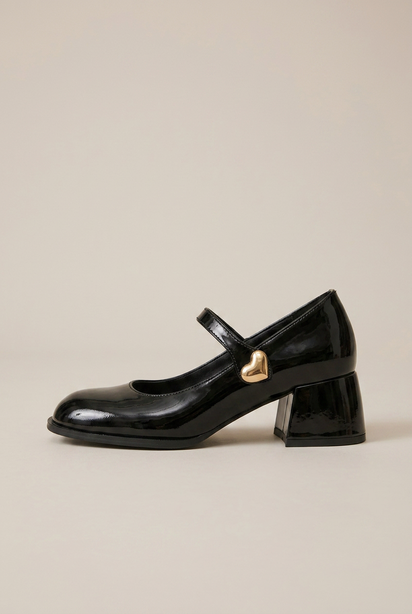 Women's Red Mary Jane Block Heel Shoes – Round Toe, Buckle Strap, Retro Slip-On Luna Body Co