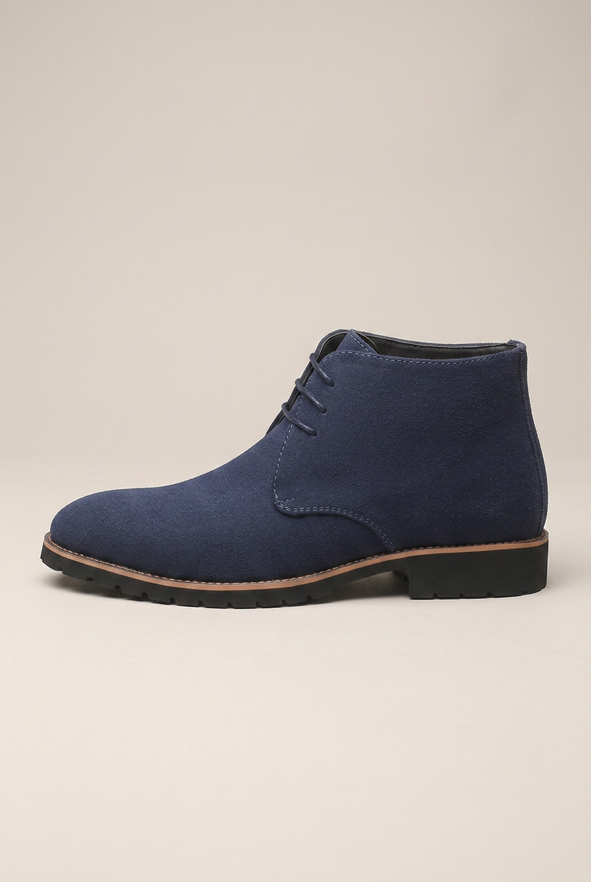 Kepler | Pointed Toe Lace-Up Martin Boots Men's Low Heel Chelsea Ankle Boots