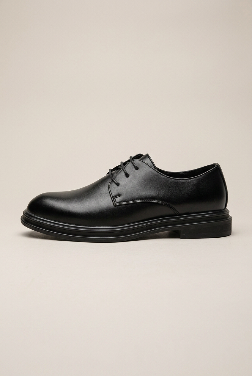 Umbra | Pointed Toe Leather Shoes Sleek Black Formal Slip-On Lightweight