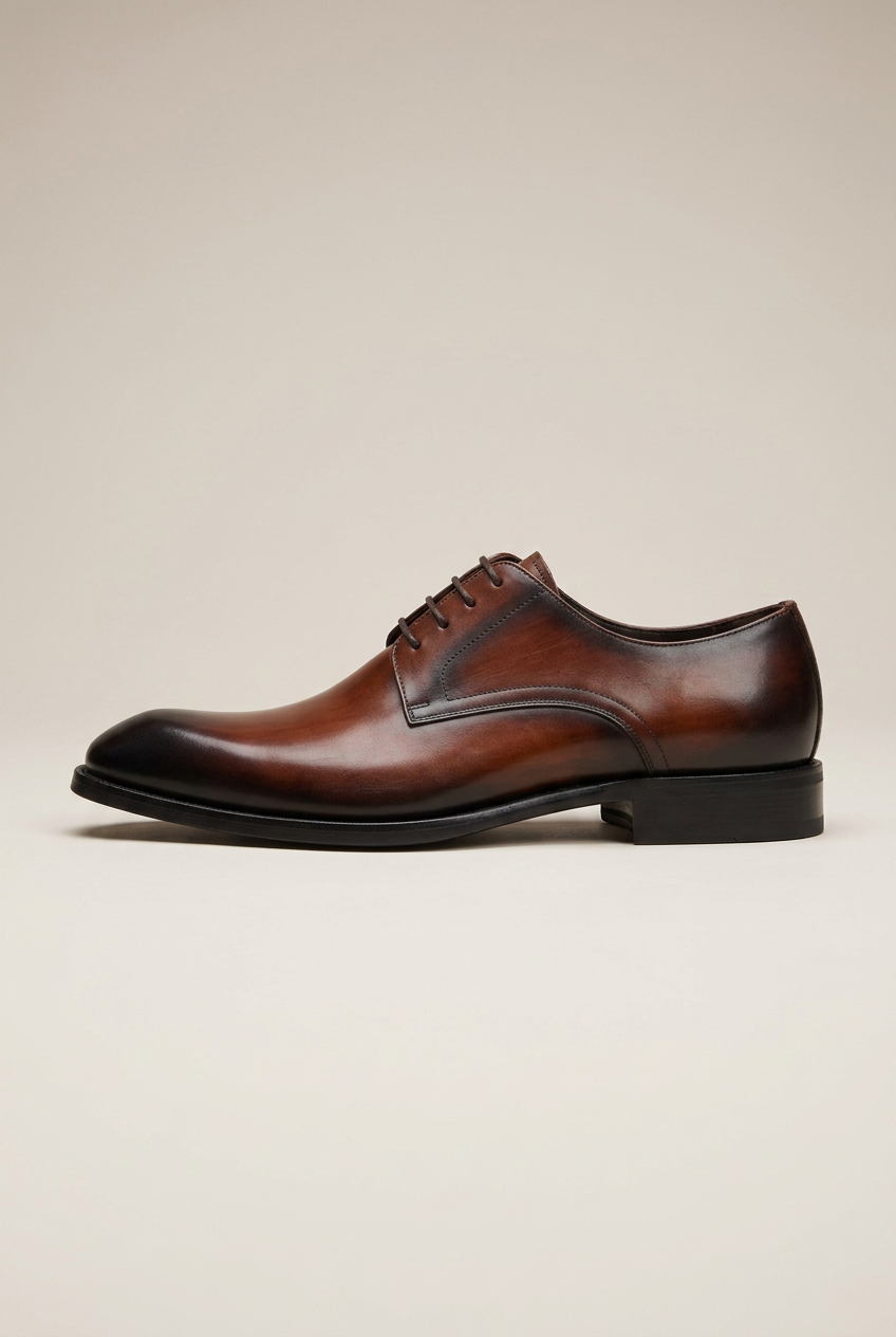 Tycho | Square Toe Leather Shoes Vintage Wood Grain Handcrafted Lightweight