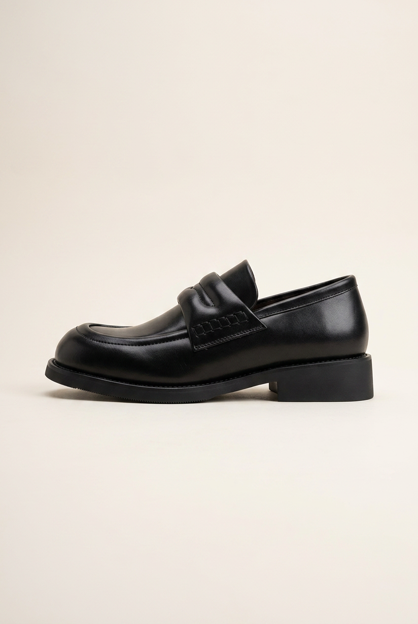 Nadir | Men's Genuine Leather Loafers Slip-On Square Toe Casual Shoes