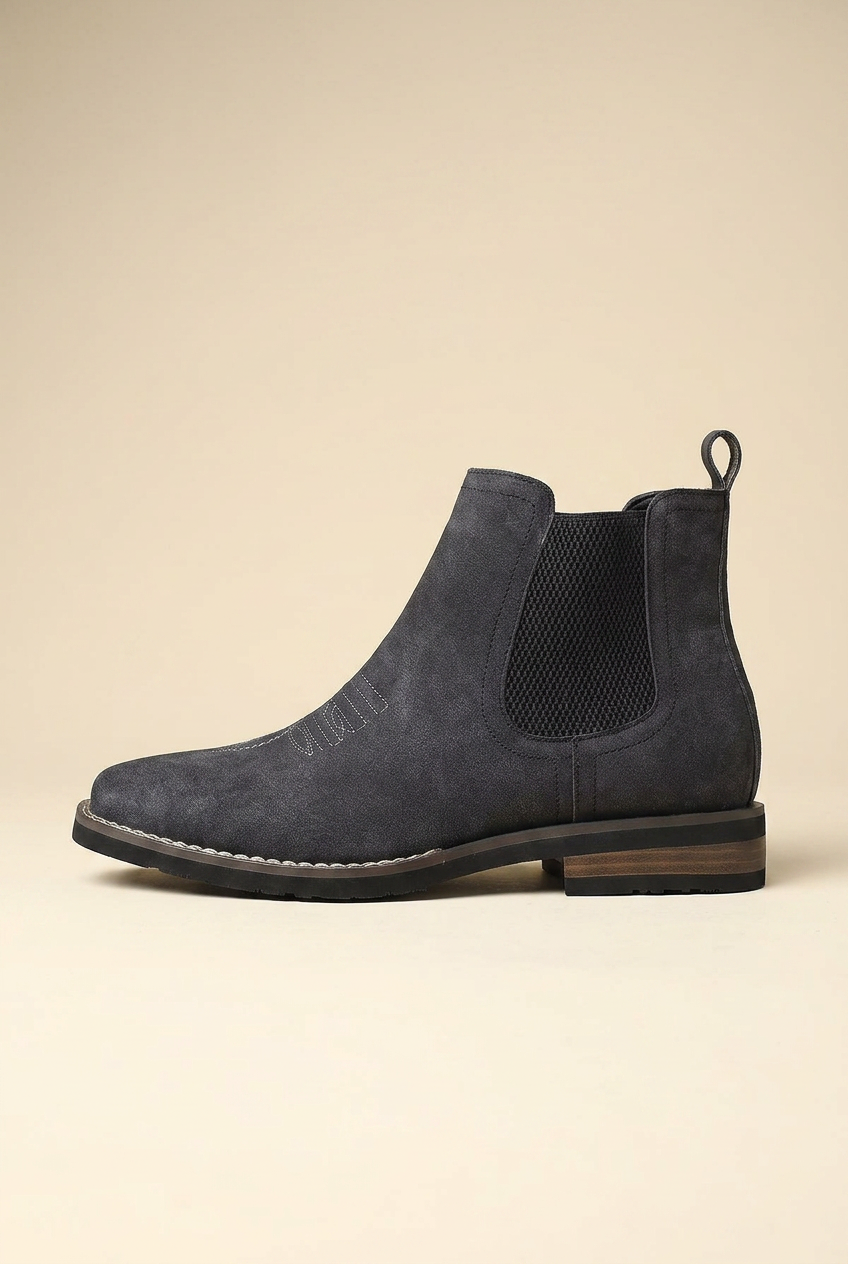 Tycho | Men's Chelsea Mid-Calf Boots Slip-On Leather British Style Boots