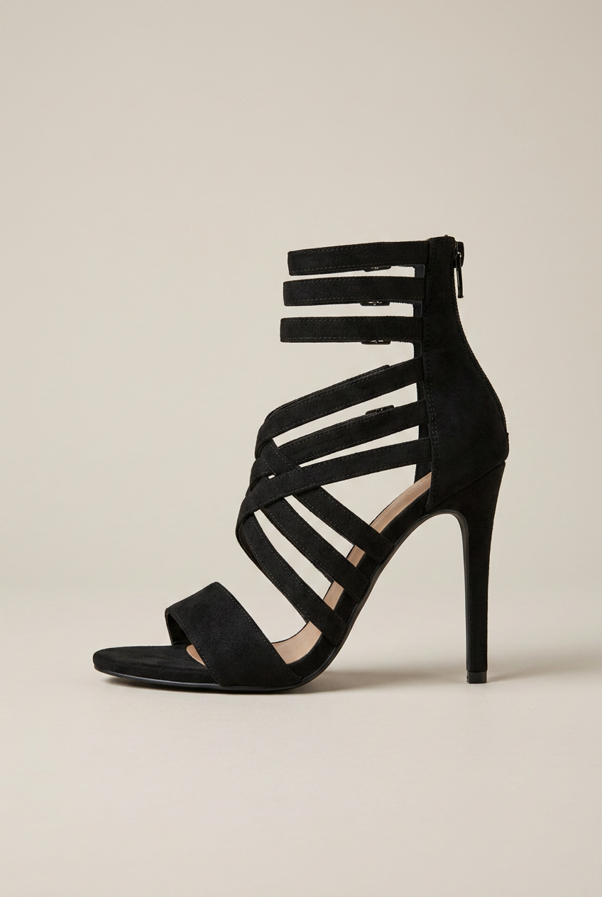 Selene | Women's Strappy Stiletto Sandals Cut-Out Wrap-Around High-Heel Evening Dress Sandals