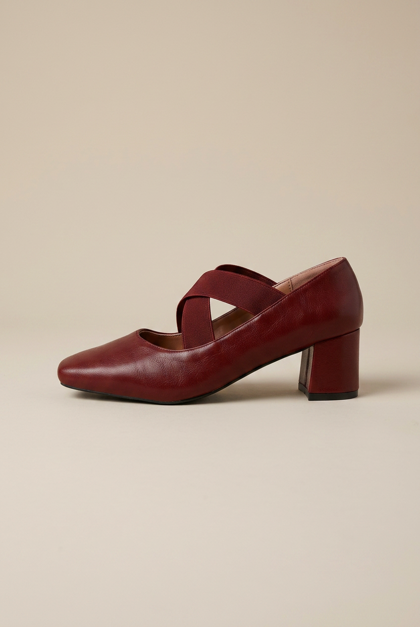 Selene | Square Toe Mary Jane Shoes Women French Retro Thick High Heel