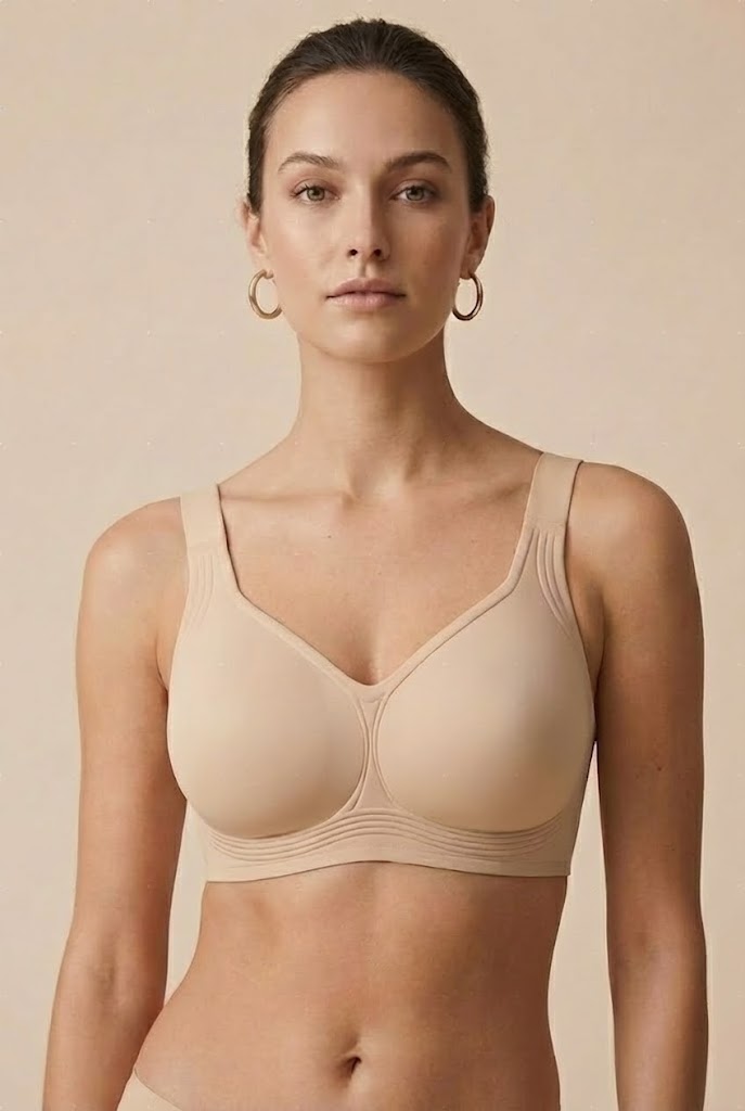 Wire Free Jelly Support Bra Seamless Comfort with Convertible Straps