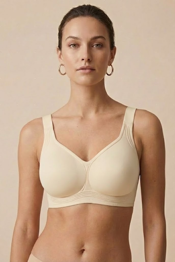 Wire Free Jelly Support Bra Seamless Comfort with Convertible Straps