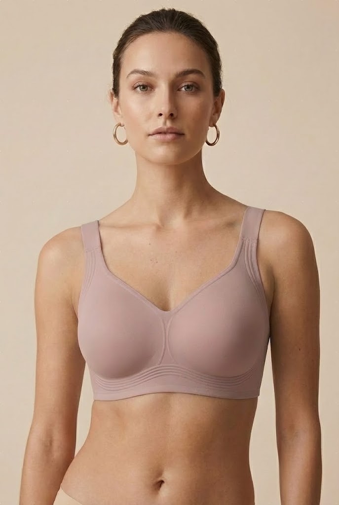 Wire Free Jelly Support Bra Seamless Comfort with Convertible Straps