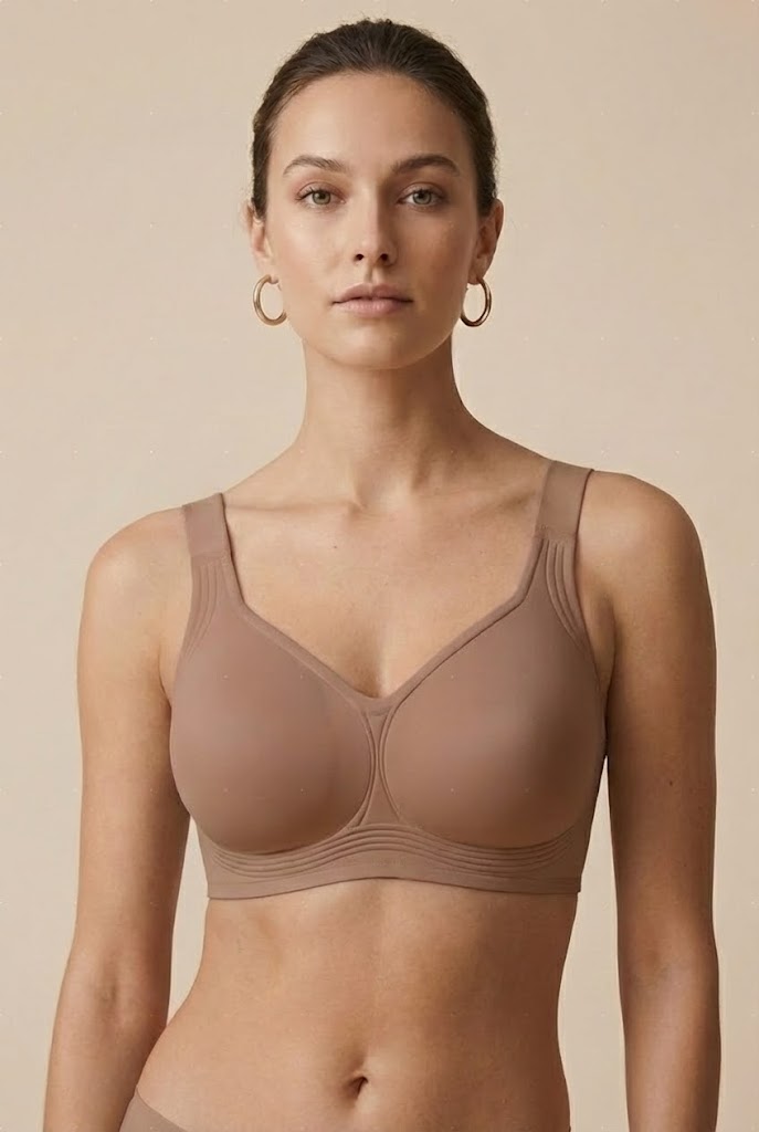 Wire Free Jelly Support Bra Seamless Comfort with Convertible Straps