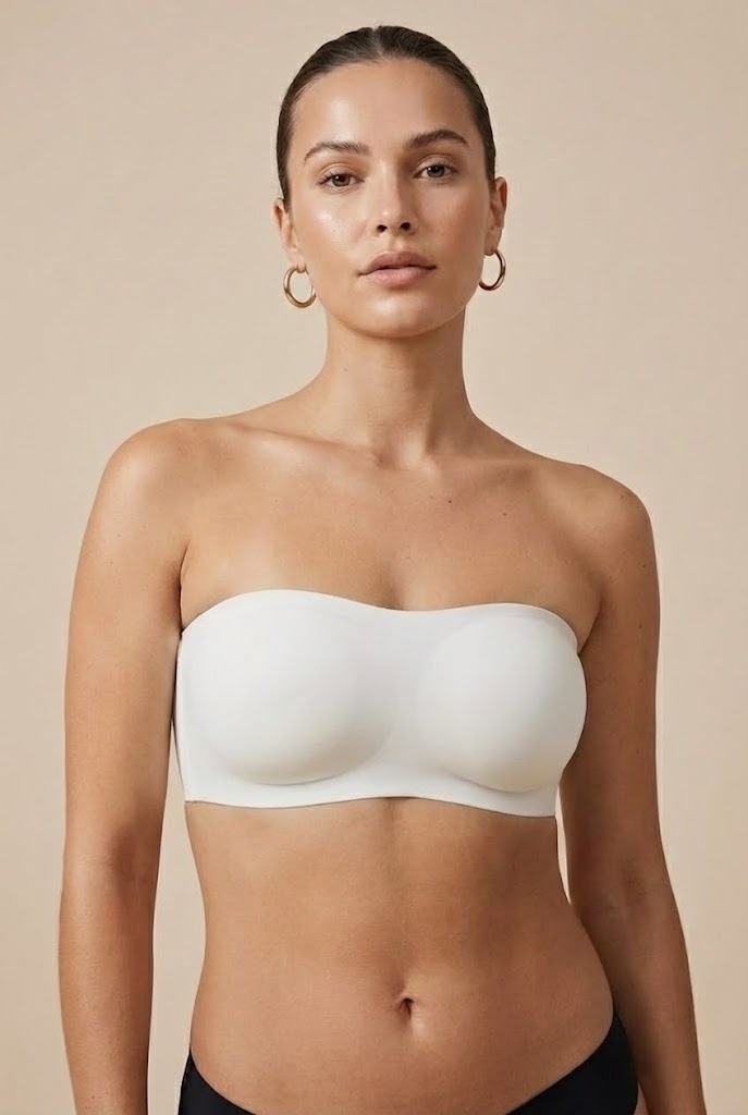 Seamless Non Slip Wireless Strapless Push-Up Bandeau Bra