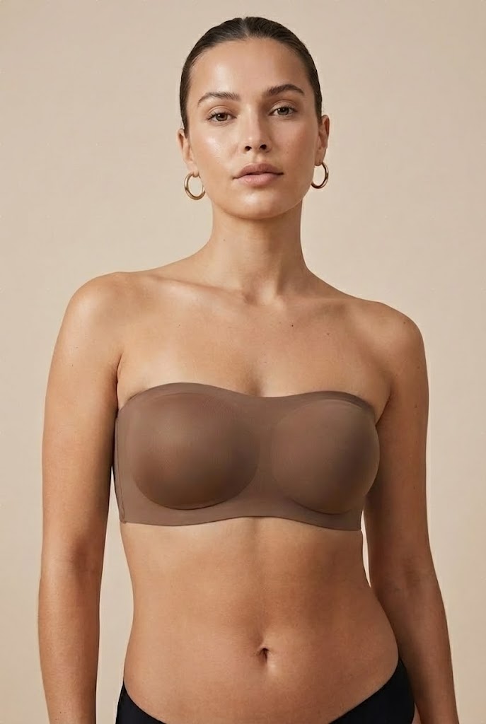 Seamless Non Slip Wireless Strapless Push-Up Bandeau Bra