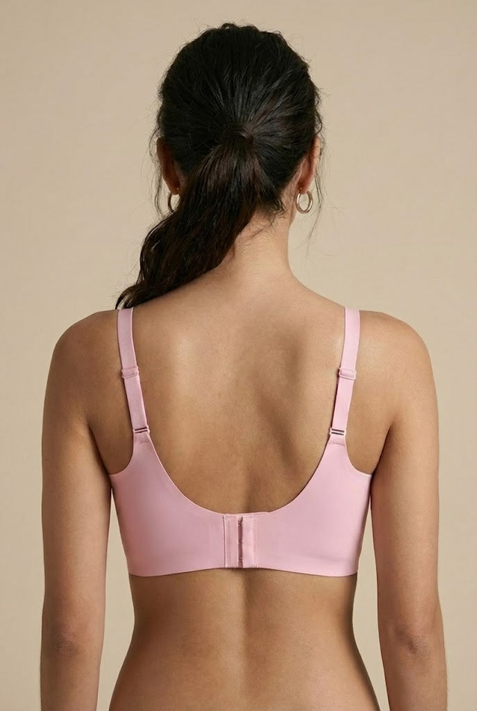 Seamless Wireless Deep-V Jelly Support Bra