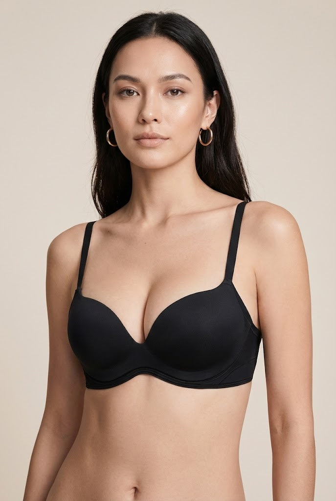 Seamless Wire-Free Push-Up Bra with Side Smoothing